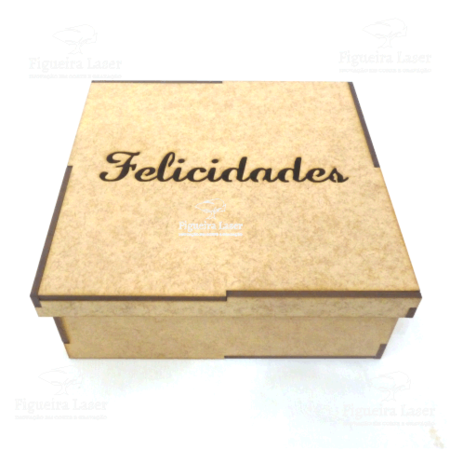 Caixa Felicidades 15 cm MDF