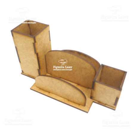 Porta Clips Cartões Canetas MDF 3 mm