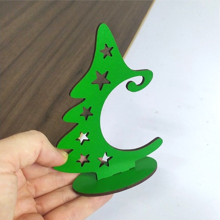 Pinheiro 13 cm Bolinha MDF 3 mm Verde