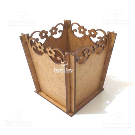 Cachepo Encaixe Floral MDF 3 mm 12 cm