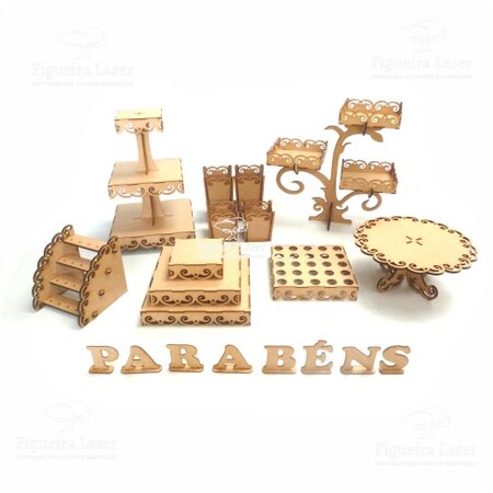 Kit Festa Provençal MDF 20 Peças