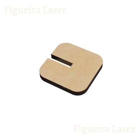 Base de Engate 6 mm Para Nomes em MDF 6 mm