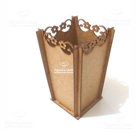 Cachepo Encaixe Floral MDF 3 mm 20 cm