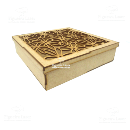 Caixa Floral Vazada 25 cm MDF