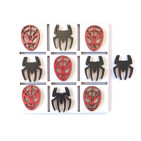 Jogo da Velha 10 cm MDF Homem Aranha