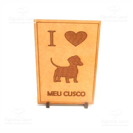 Quadrinho Gravado I Love Cusco MDF 6 mm 17 cm