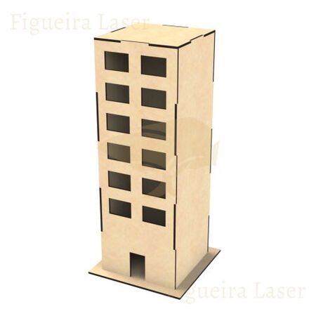 Prédio MDF 3 mm 35 cm