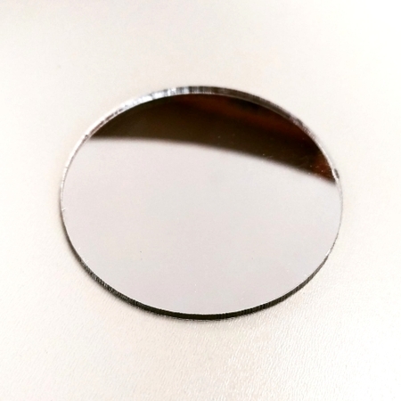 Recorte Círculo 5 cm Acrílico Espelhado Prata