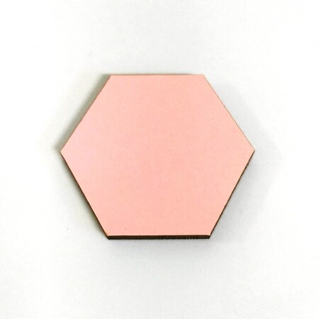 Hexágono 3 cm MDF 3 mm Rosa Bebê (kit 10 un)