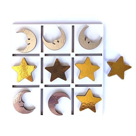 Jogo da Velha 10 cm MDF Estrela Lua