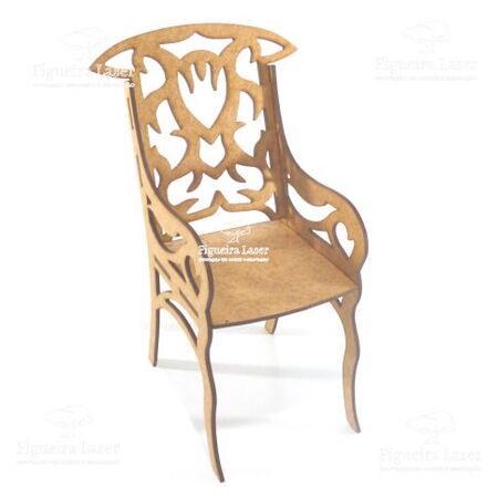 Cadeira Decoração MDF 3 mm 24 cm