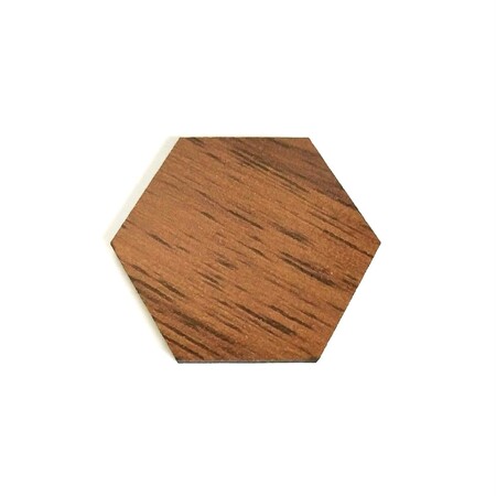 Hexágono 3 cm MDF 3 mm Amadeirado (kit 10 un)