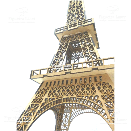Torre Eiffel Grande MDF 6mm Crú 127 cm