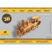 Quebra-Cabeça Locomotiva 3D
