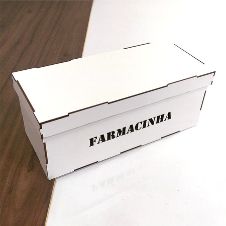 Caixa 30 cm Farmacinha MDF Branco