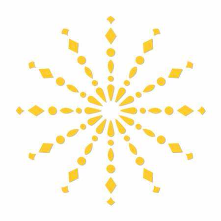 Kit 72 Pecinhas Amarelas Acril P Mandalas