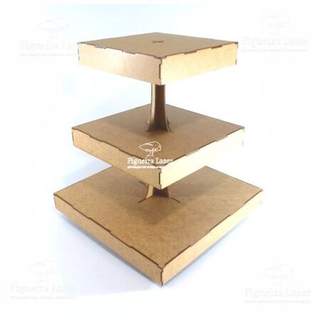 Torre Porta Cupcake Simples MDF 3 mm