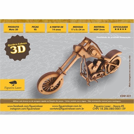 Quebra-Cabeça Moto 3D