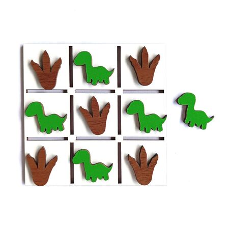 Jogo da Velha 10 cm MDF Dinossauros