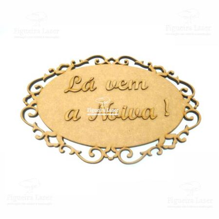 Placa Noiva Provençal Oval MDF 6 mm