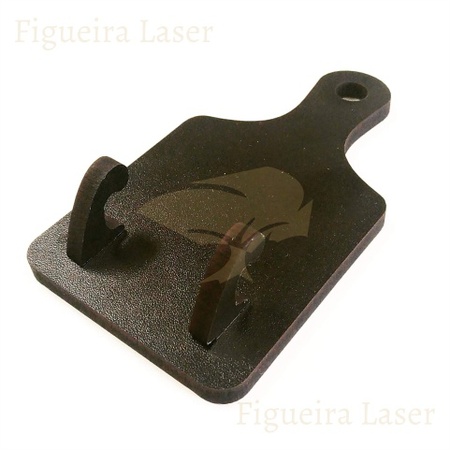 Porta Pano Prato Tábua MDF 6 mm Preto 14 cm