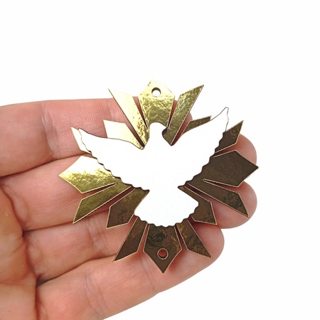 Esplendor 6 cm MDF Branco Dourado