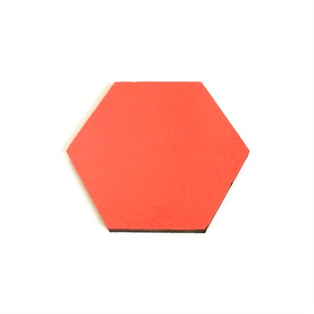 Hexágono 3 cm MDF 3 mm Vermelho (kit 10 un)