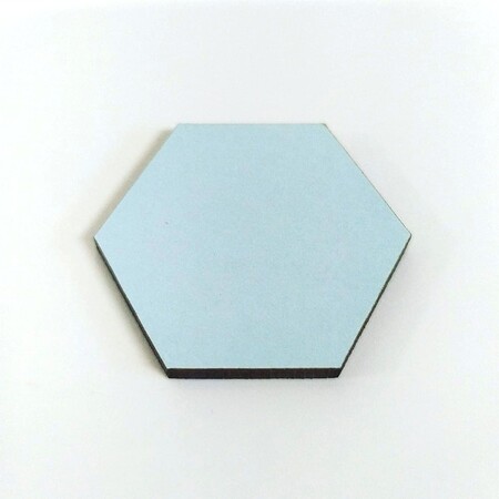 Hexágono 3 cm MDF 3 mm Azul Bebê (kit 10 un)