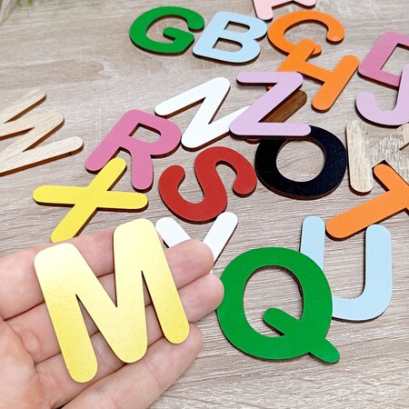 Alfabeto MDF Colorido 5 cm