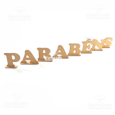 Parabéns MDF 3 mm 8 cm